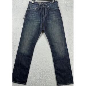 Mavi Jeans Mens‎ 29X32 Matt Blue Distressed Relaxed Straight Leg Dark Wash NEW